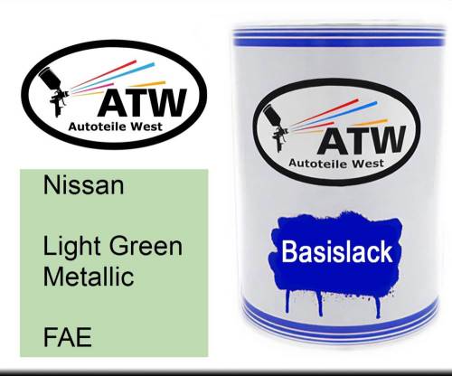 Nissan, Light Green Metallic, FAE: 500ml Lackdose, von ATW Autoteile West.